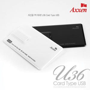 액센 U36 프리미엄 카드형 USB메모리 4GB[화이트]